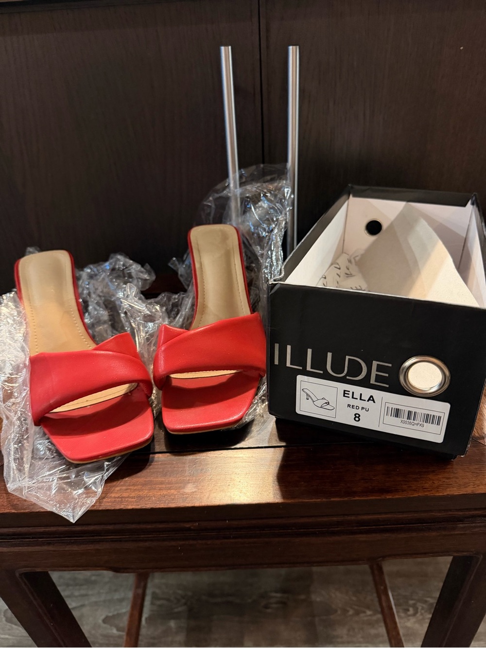 Ella Red Slide Sandals for Women- Worn as Sandy from Grease Costume!